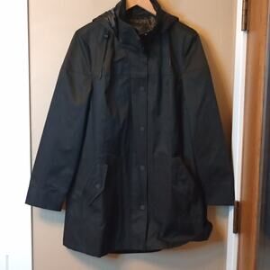 UGG Outerwear winter cold weather slick rain snow hooded black jacket Size XL